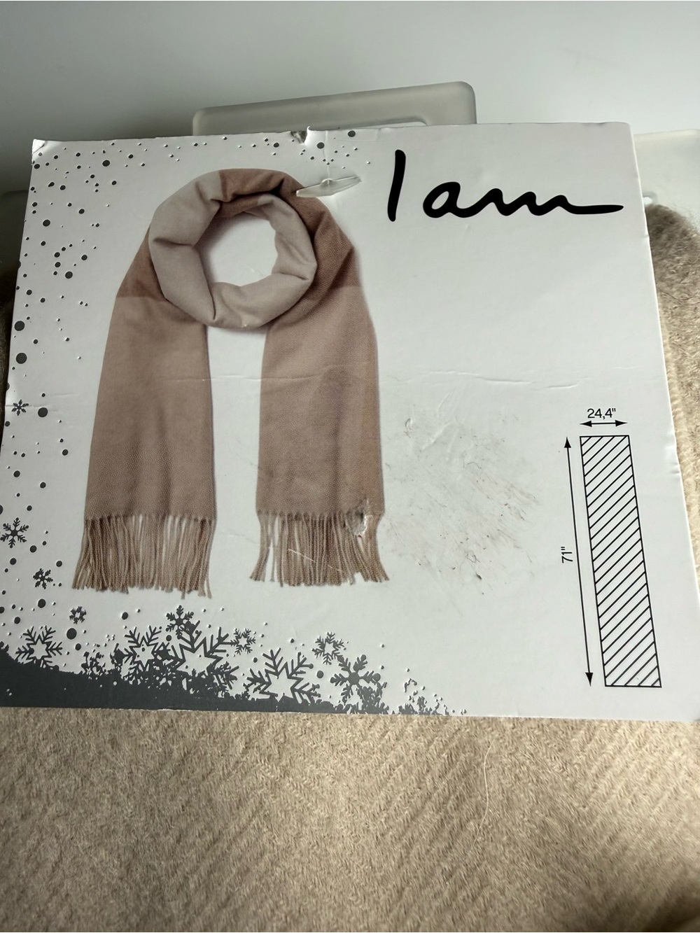 Classic Fringe Wrap Scarf in Taupe